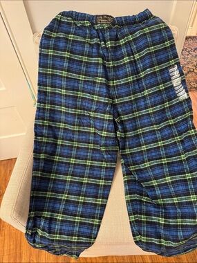 Men's Blue & Green Plaid Jogger Sweatpants